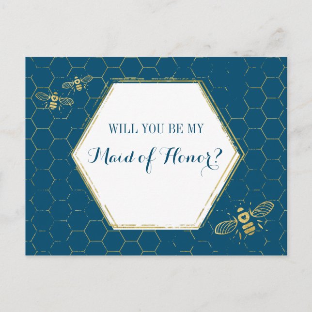 Postal De Invitación Propuesta de doncella de honor para Personalizado  (Anverso)