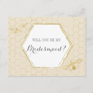 Postal De Invitación Propuesta de la Personalizado de novias Honey Bee 
