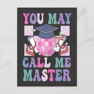 Postal De Invitación Puede llamarme Master Funny 2024 Graduation Gift
