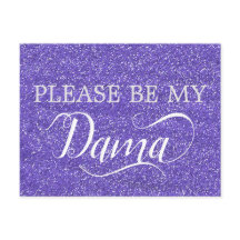 Purpurina púrpura Dama Quinceanera Dama Propuesta