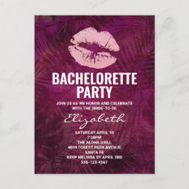 Postal De Invitación Purpurina rosado sexy levanta bachillerato glamuro