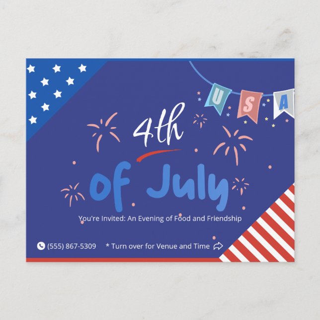 Postal De Invitación ¡Que brille la libertad! (Anverso)