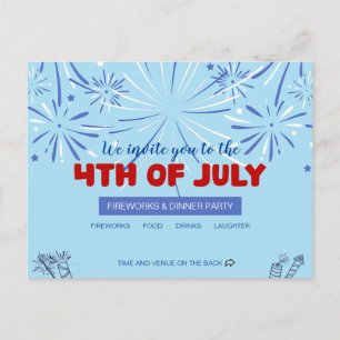 Postal De Invitación ¡Que brille la libertad! - 4 de julio