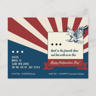 Postal De Invitación "¡Que la libertad encienda la noche! 4 de julio