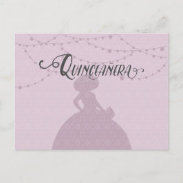 Postal De Invitación Quinceanera de chicharrones de ciruela y acero