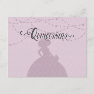 Postal De Invitación Quinceanera de chicharrones de ciruela y acero