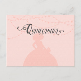 Postal De Invitación Quinceanera Quinceanera, Charro de acero y rosa de
