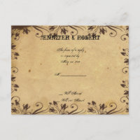 Rastic Country Barn Wood Beauty Wedding RSVP