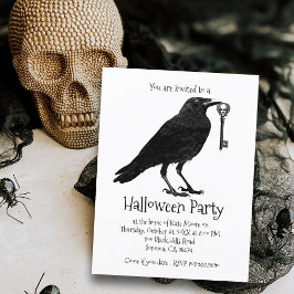 Postal De Invitación Raven Halloween Party