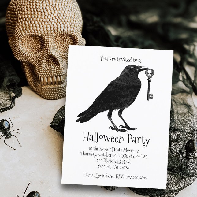 Postal De Invitación Raven Halloween Party (Subido por el creador)