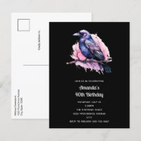 Raven negro en un cumpleaños de Ilustracion de suc