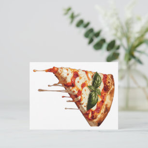 Postal De Invitación Rebanada de pizza con queso derretido Margheri