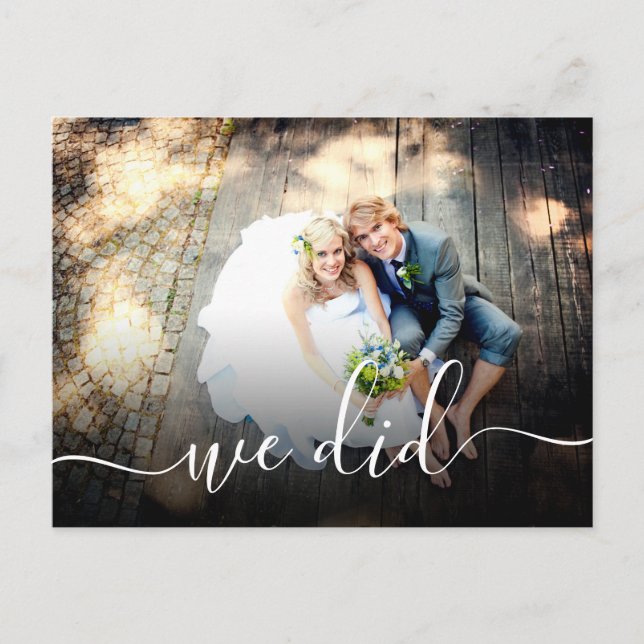 Postal De Invitación Recepción de Boda Casual (Anverso)
