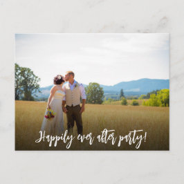 Postal De Invitación Recepción de Boda Casual Feliz Para Siempre