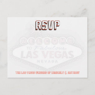 Postal De Invitación Recepción de bodas RSVP de Las Vegas