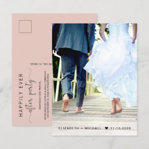 Postal De Invitación Recepción de Rubor Fotográfico Felices para Siempr