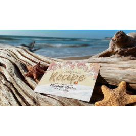 Postal De Invitación Receta de ducha de novia Verano Sandy Beach Starfi