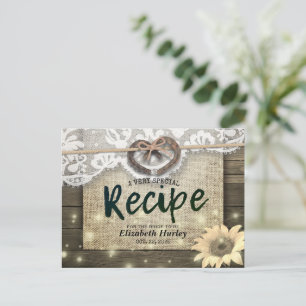 Postal De Invitación Receta de ducha de novias hispanos de herradura gi