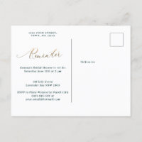 Recordatorio Gold Floral Forest Green RSVP