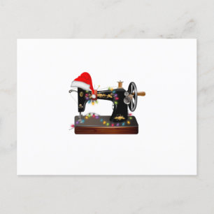 Postal De Invitación Regalo de costura   Feliz Navidad amante de la cos
