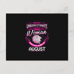Postal De Invitación Regalo de cumpleaños de agosto para mujer Leo Zodi