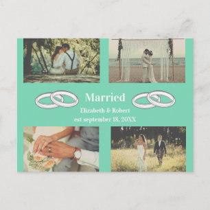 Postal De Invitación Regalo de familia de boda con varias fotos
