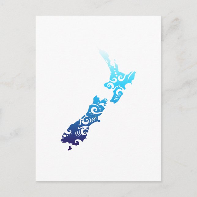 Postal De Invitación Regalo de Mapa de Nueva Zelanda Maorí Tatuaje Trib (Anverso)