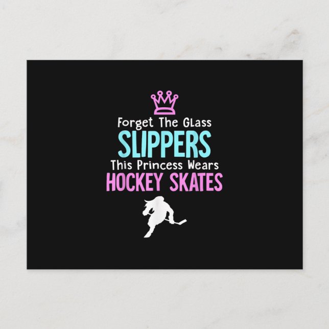 Postal De Invitación Regalo de mujeres y niñas de hockey sobre hielo li (Anverso)