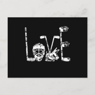 Postal De Invitación Regalo de San Valentín de hockey sobre hielo para 