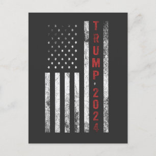 Postal De Invitación Regalo Distorsionado de Bandera Americana Trump 20