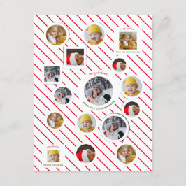 Postal De Invitación Regalo navideño de cuatro fotos 🎄 personalizado