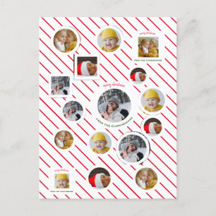 Postal De Invitación Regalo navideño de cuatro fotos 🎄 personalizado