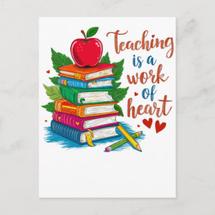 Postal De Invitación Regalo para maestros Enseñar es una labor del co