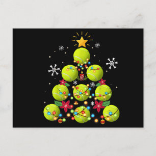 Postal De Invitación regalos de árbol de Navidad de tenis