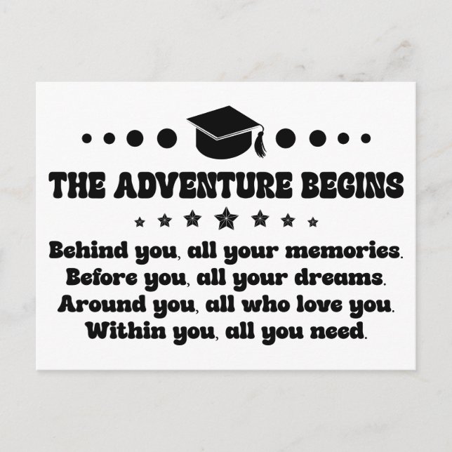 Postal De Invitación Regalos de graduación para el día de su graduación (Anverso)