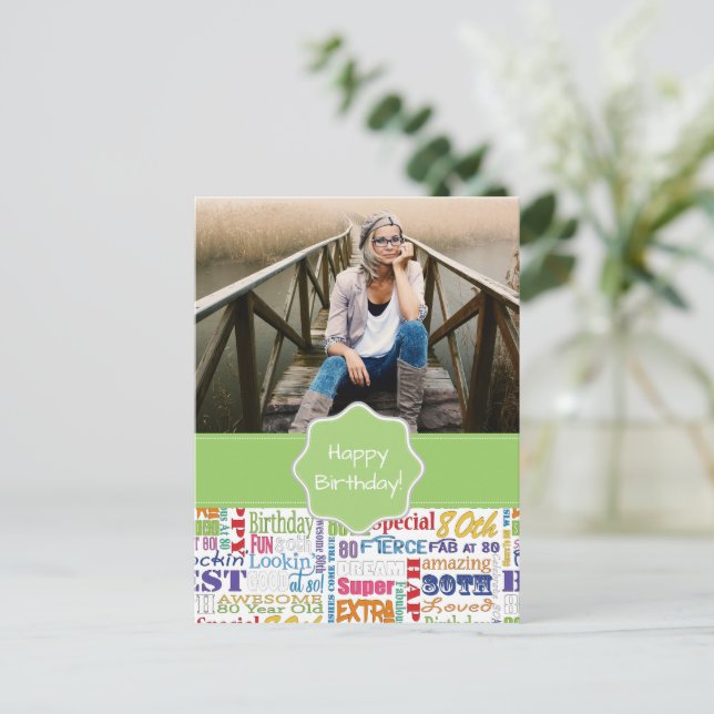 Postal De Invitación Regalos Únicos Y Especiales De La Fiesta De Cumple (Anverso de pie)