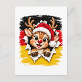 Postal De Invitación Reno de Navidad alemán