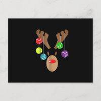 Renos de tenis de Navidad de mal gusto con pelota