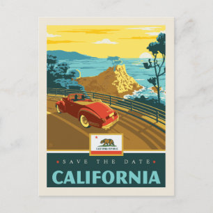Postal De Invitación Reserva la fecha   California 2