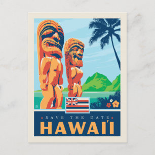 Postal De Invitación Reserva la fecha Hawai