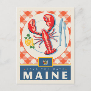Postal De Invitación Reserva la fecha Maine