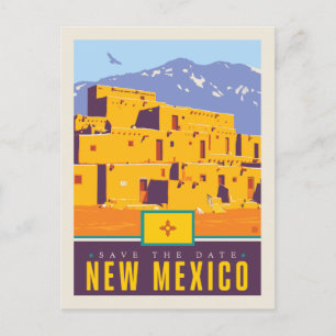Postal De Invitación Reserva la fecha   New Mexico