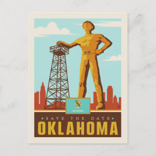 Postal De Invitación Reserva la fecha   Oklahoma