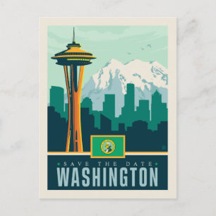 Postal De Invitación Reserva la fecha Washington