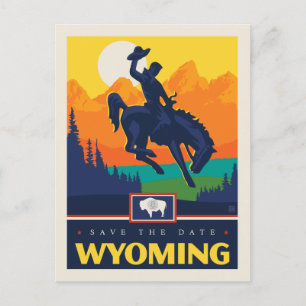 Postal De Invitación Reserva la fecha   Wyoming