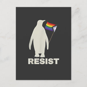 Postal De Invitación Resistir al pingüino contra las tarifas LGBT contr