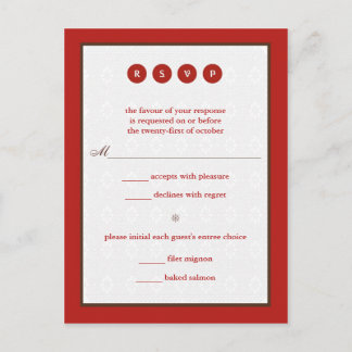 Postal De Invitación Respuesta al matrimonio