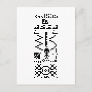 Postal De Invitación Respuesta al Mensaje Binario de Arecibo