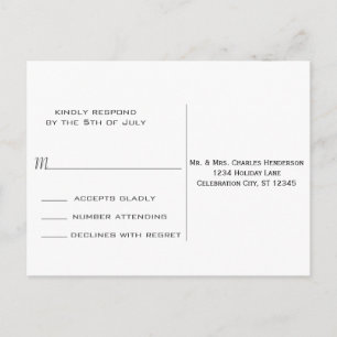 Postal De Invitación Respuesta de Boda del Árbol de Hoja en Forma de Co