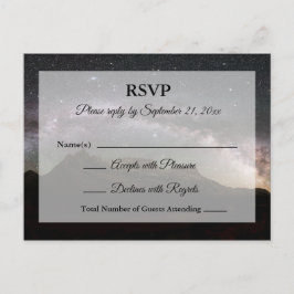 Postal De Invitación Respuesta de Boda en el Cielo de Montaña